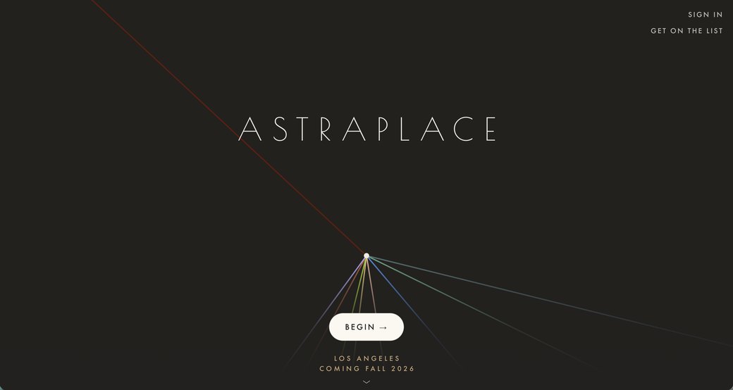 The astraplace.app sign-in page